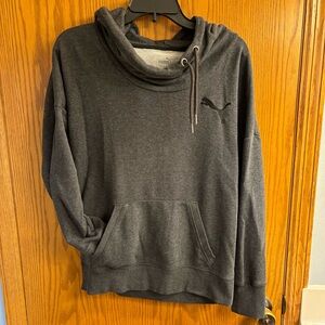 Puma Grey Long Sleeve Hoodie Medium